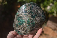 Polished Rare Emerald Mica In Matrix Standing Free Forms x 1 From Mutoko, Zimbabwe - Toprock Gemstones and Minerals 