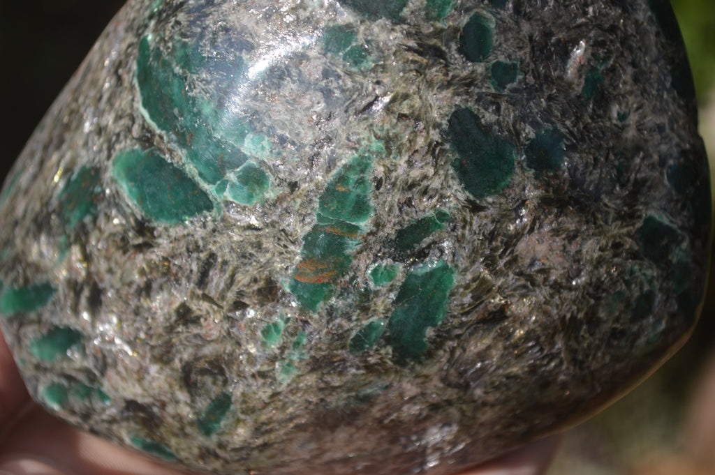 Polished Rare Emerald Mica In Matrix Standing Free Forms x 1 From Mutoko, Zimbabwe - Toprock Gemstones and Minerals 