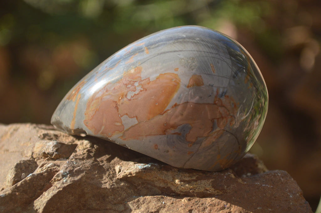 Polished One Side Polished Polychrome Jasper Nodules  x 6 From Mahajanga, Madagascar - Toprock Gemstones and Minerals 