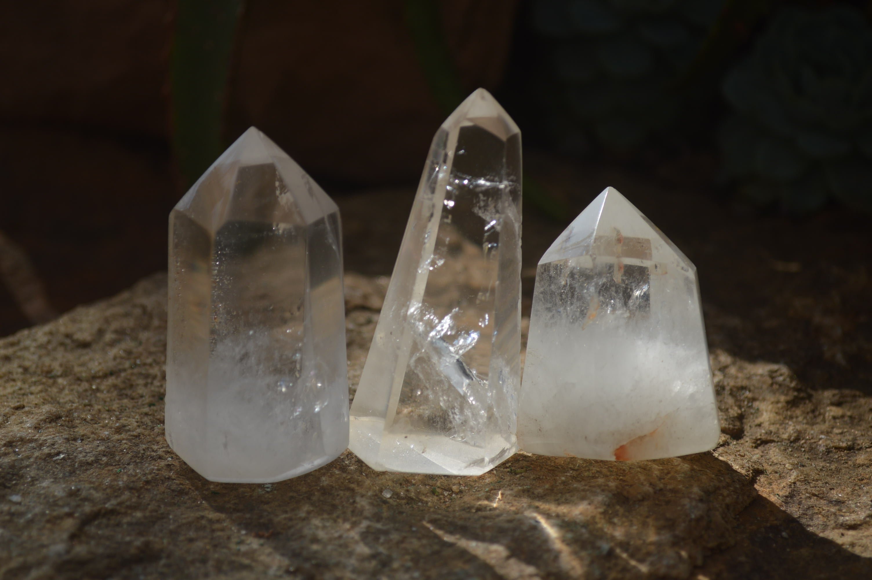 Polished Clear Quartz Crystal Points x 12 From Madagascar - Toprock Gemstones and Minerals 