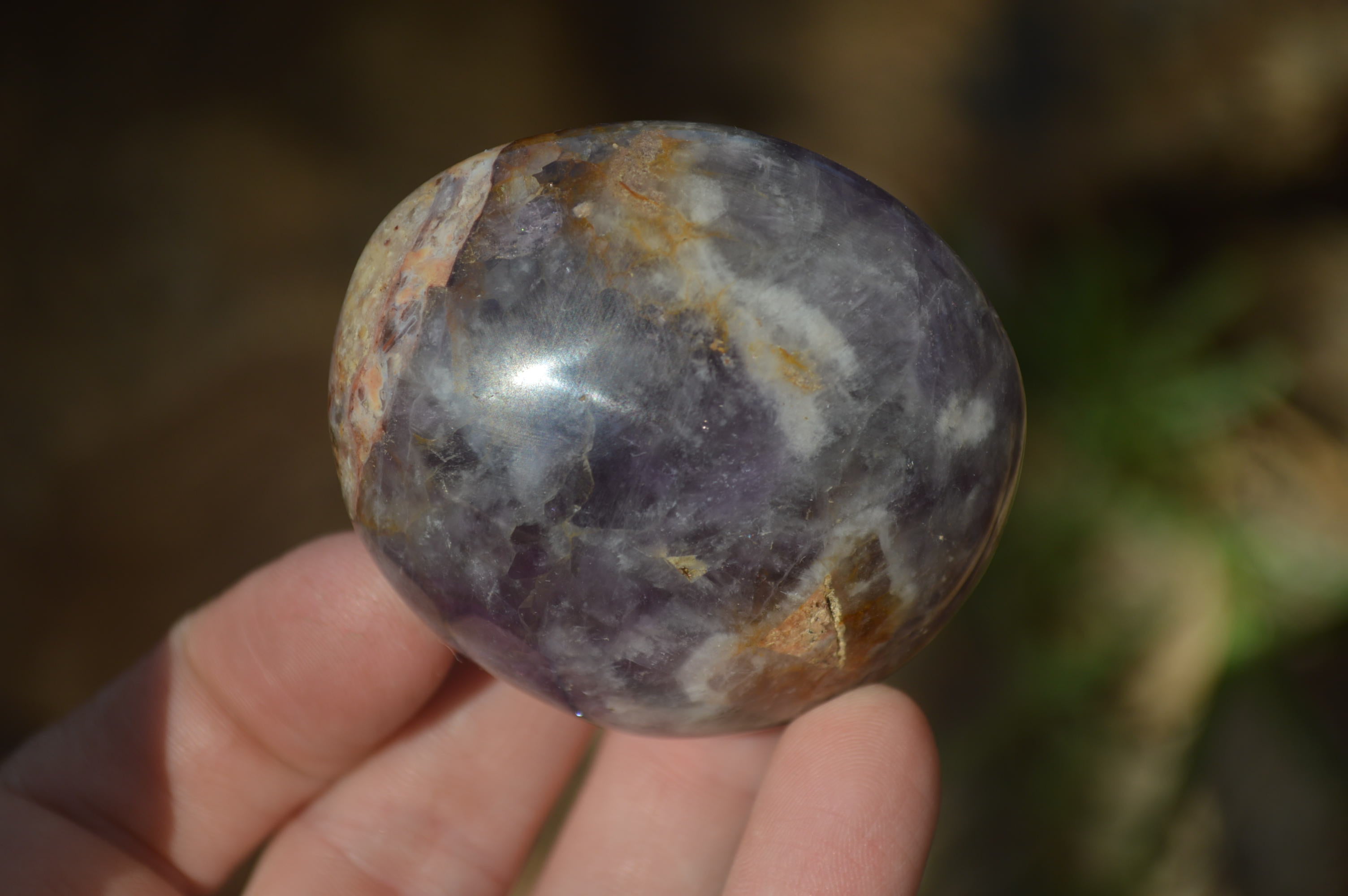 Polished Dream Amethyst Galet / Palm Stones x 12 From Ambatondrazaka, Madagascar - Toprock Gemstones and Minerals 