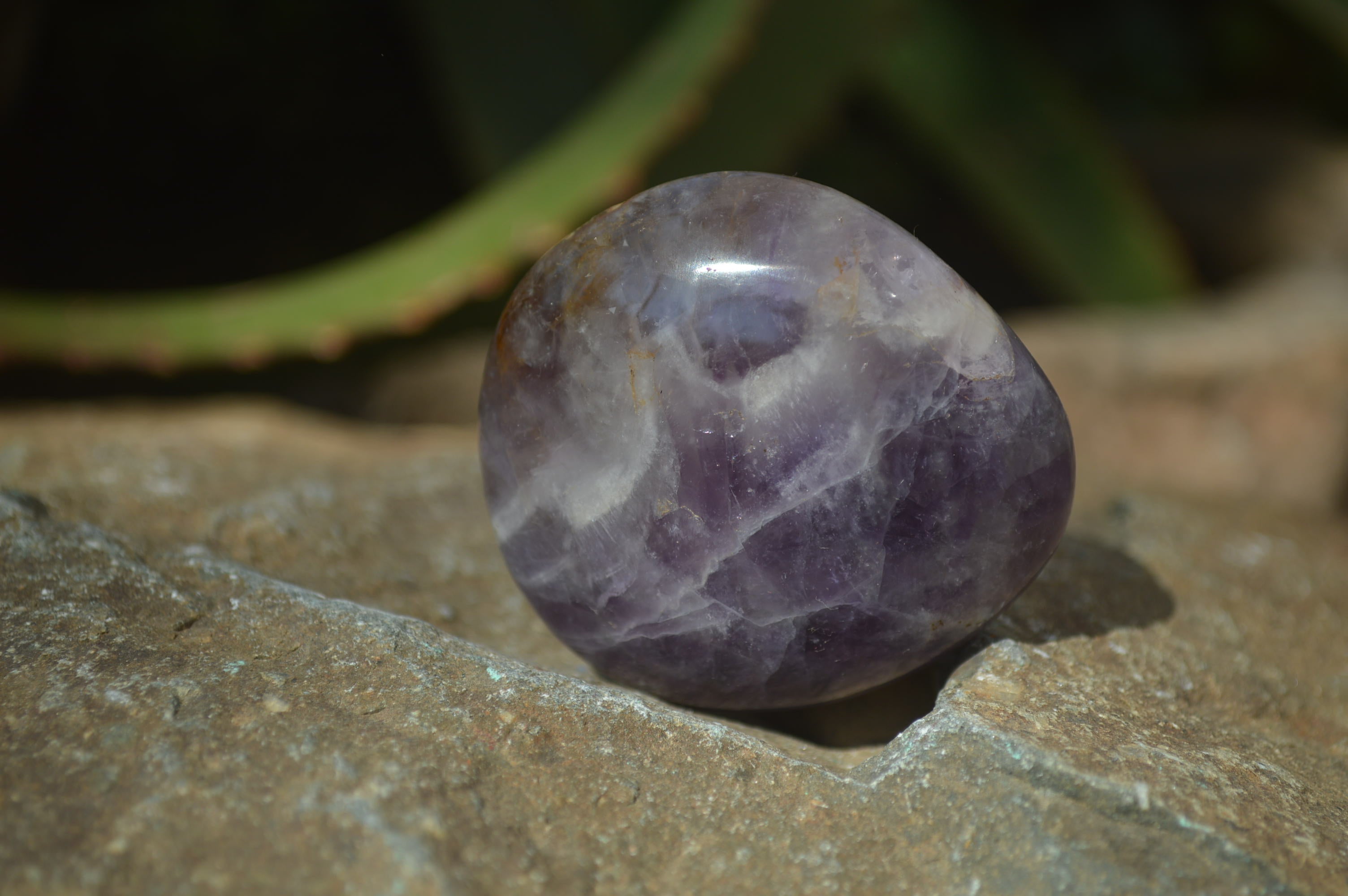 Polished Dream Amethyst Galet / Palm Stones x 12 From Ambatondrazaka, Madagascar - Toprock Gemstones and Minerals 