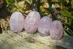 Polished Pink Rose Quartz Standing Free Forms x 6 From Madagascar - Toprock Gemstones and Minerals 