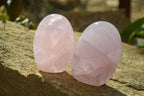 Polished Pink Rose Quartz Standing Free Forms x 6 From Madagascar - Toprock Gemstones and Minerals 