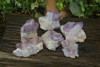 Natural Jacaranda Amethyst Clusters x 6 From Mumbwa, Zambia - Toprock Gemstones and Minerals 