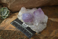 Natural Jacaranda Amethyst Clusters x 6 From Mumbwa, Zambia - Toprock Gemstones and Minerals 