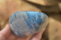 Polished Blue Spotted Spinel Quartz Standing Free Forms x 2 From Madagascar - Toprock Gemstones and Minerals 