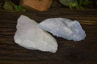 Natural Etched Blue Chalcedony Specimens  x 3 From Malawi - Toprock Gemstones and Minerals 