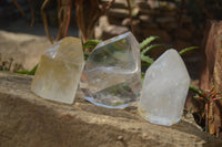 Polished Mixed Quartz Crystal Points x 3 From Madagascar - Toprock Gemstones and Minerals 