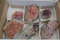 Natural Pink Salrose Cobaltion Dolomite Specimens x 6 From Kakanda, Congo - Toprock Gemstones and Minerals 
