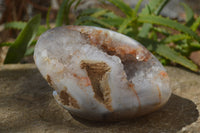 Polished Crystal Centred Banded Agate Geode  x 1 From Madagascar