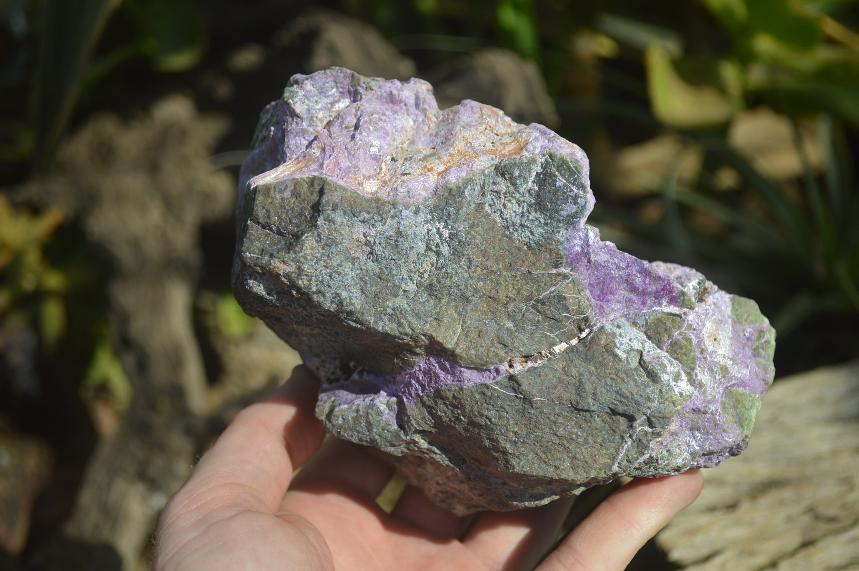 Natural Rough Stichtite & Serpentine Specimens x 2 From Barberton, South Africa - Toprock Gemstones and Minerals 
