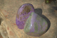 Polished Stichtite & Serpentine Standing Free Forms x 2 From Barberton, South Africa - Toprock Gemstones and Minerals 