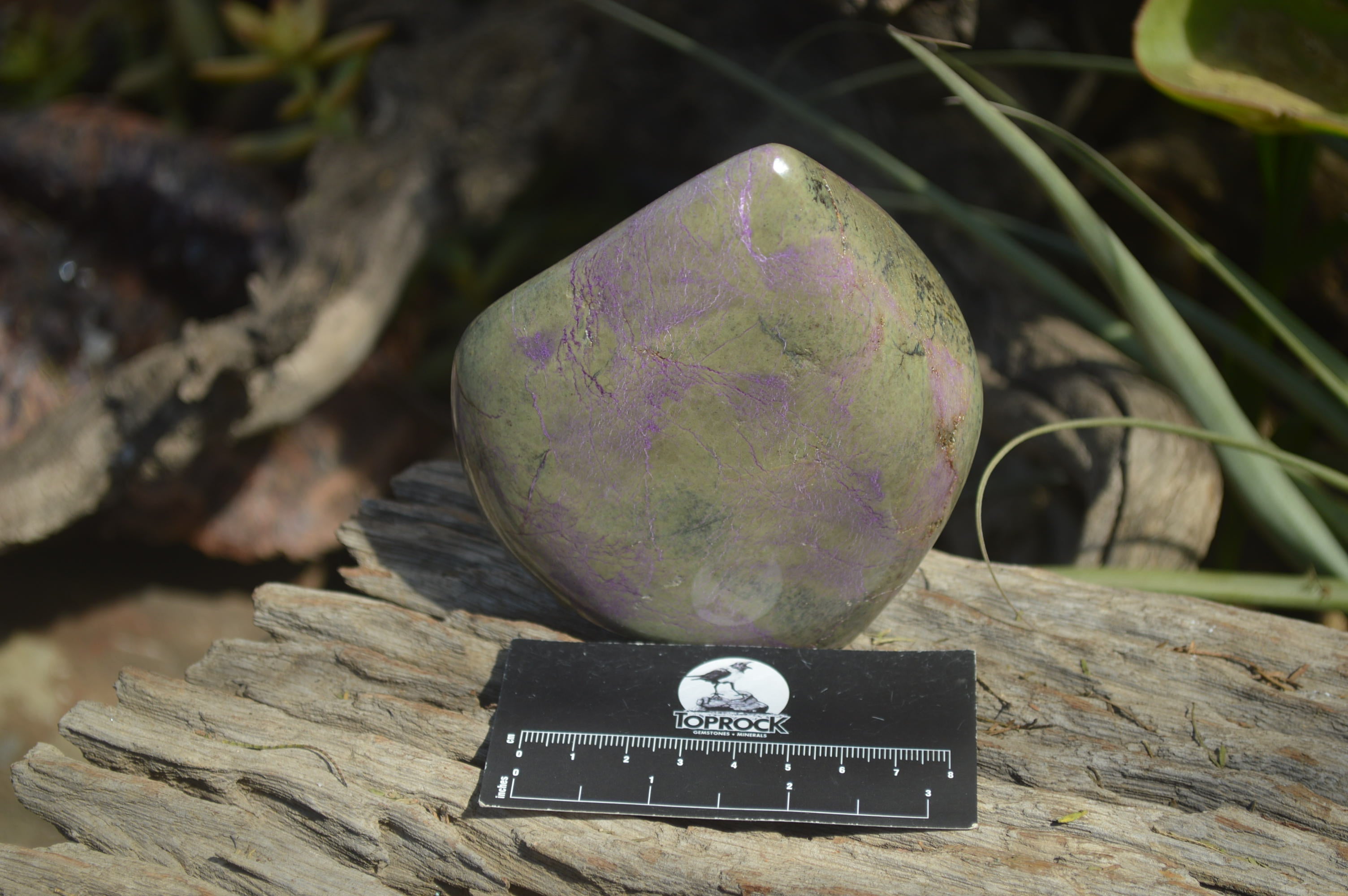 Polished Stichtite & Serpentine Standing Free Forms x 2 From Barberton, South Africa - Toprock Gemstones and Minerals 