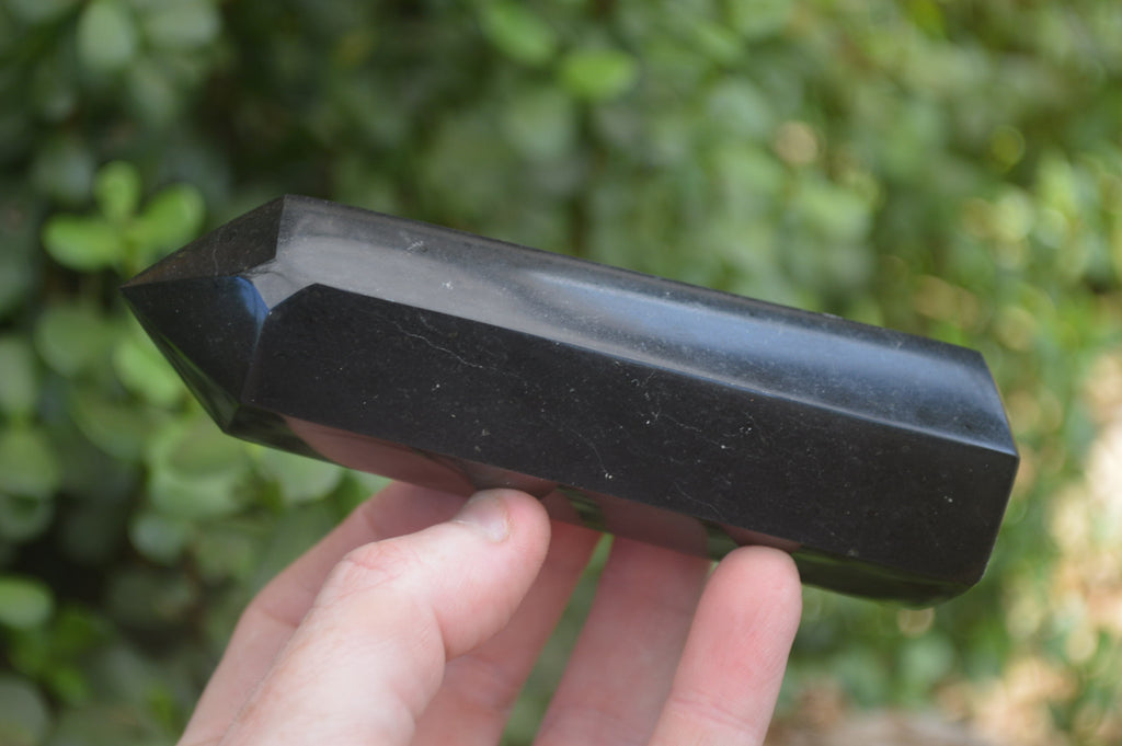 Polished Black Basalt Points  x 6 From Madagascar - Toprock Gemstones and Minerals 