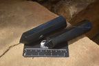 Polished Black Basalt Points  x 6 From Madagascar - Toprock Gemstones and Minerals 