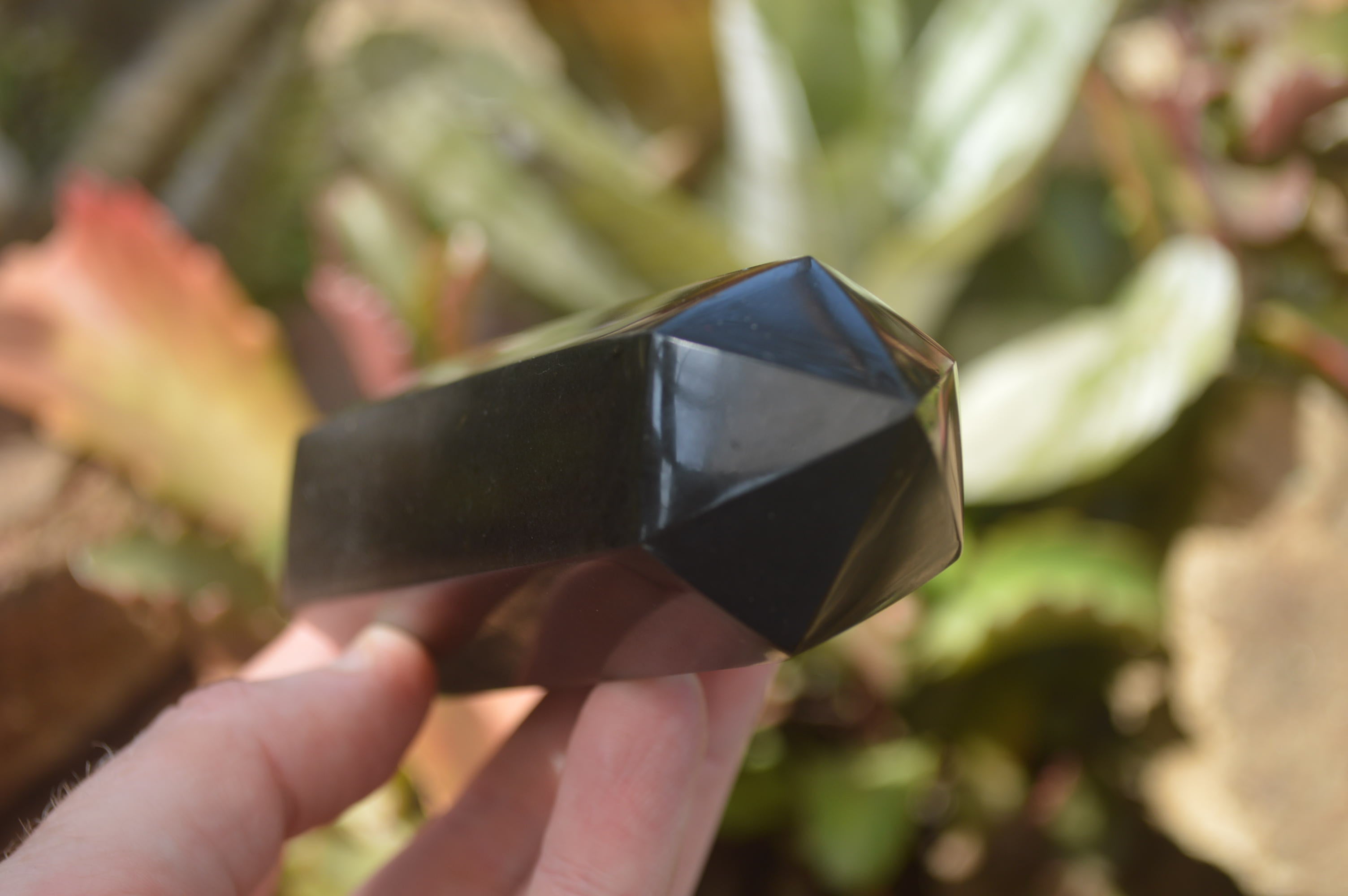 Polished Black Basalt Points  x 6 From Madagascar - Toprock Gemstones and Minerals 