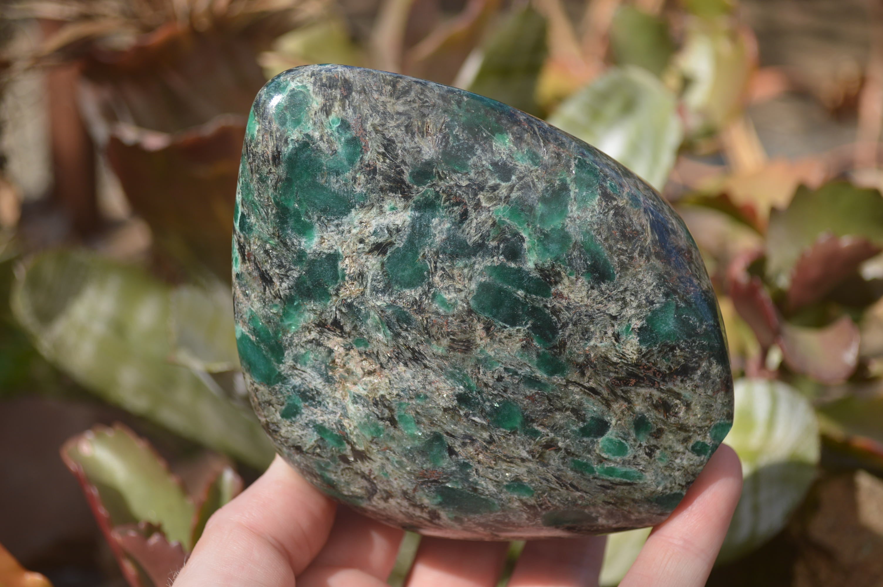 Polished Rare Emerald Mica In Matrix Standing Free Forms x 1 From Mutoko, Zimbabwe - Toprock Gemstones and Minerals 