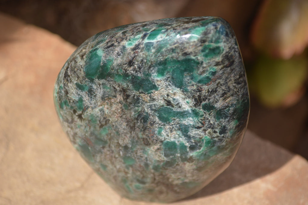 Polished Rare Emerald Mica In Matrix Standing Free Forms x 1 From Mutoko, Zimbabwe - Toprock Gemstones and Minerals 