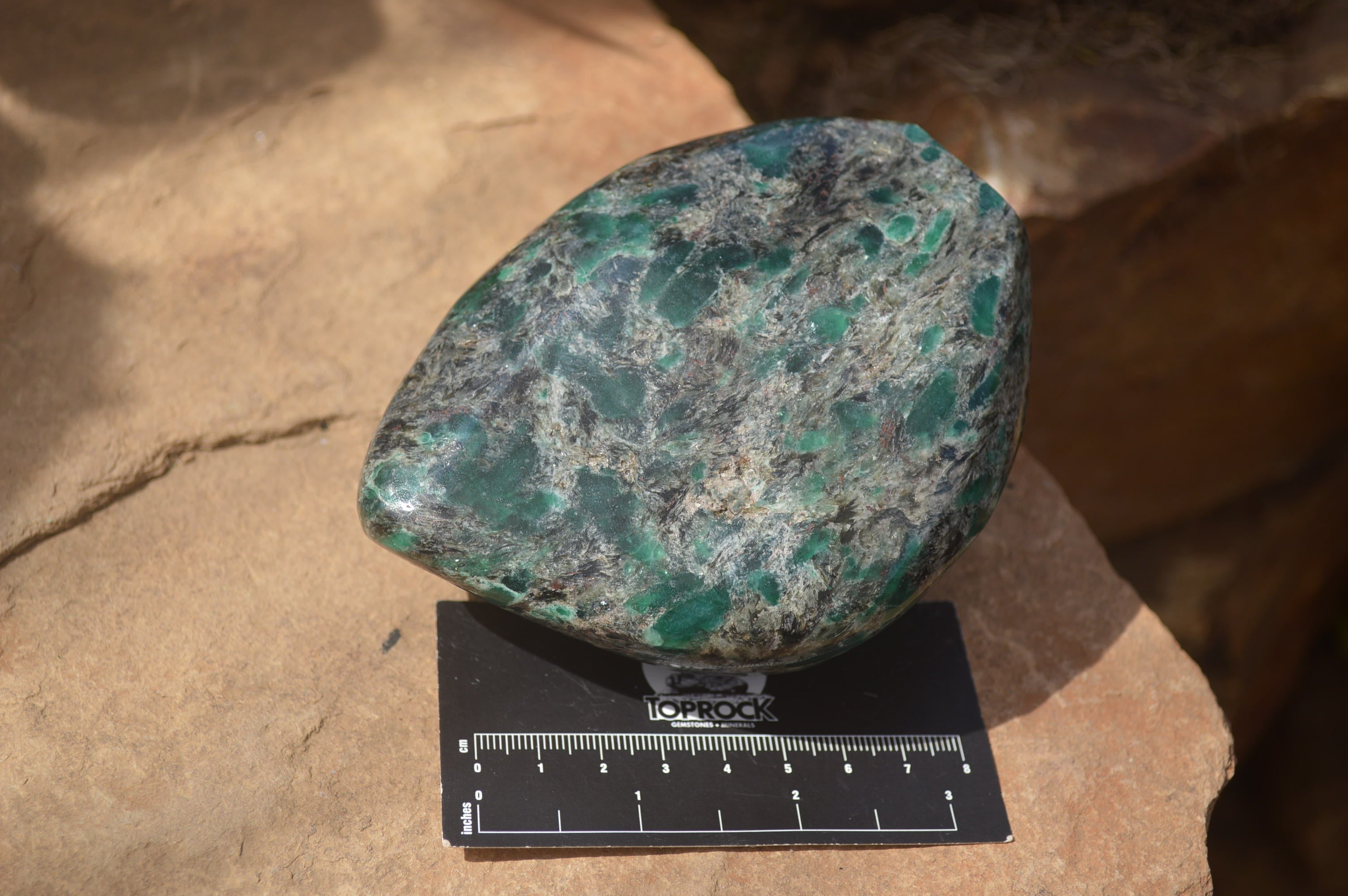 Polished Rare Emerald Mica In Matrix Standing Free Forms x 1 From Mutoko, Zimbabwe - Toprock Gemstones and Minerals 