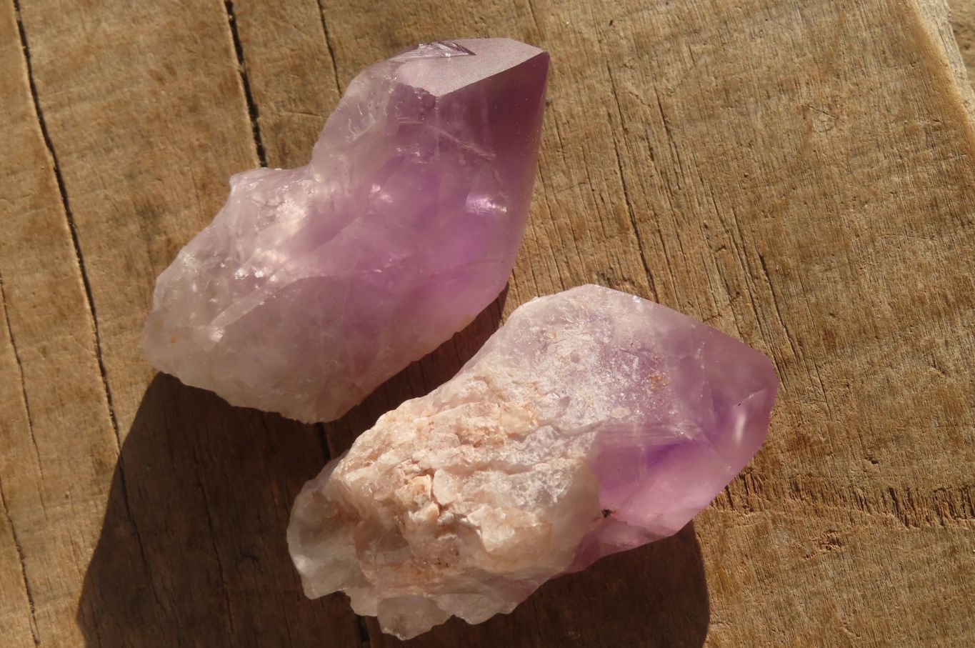 Polished Jacaranda Amethyst Crystals x 12 From Zambia - Toprock Gemstones and Minerals 