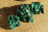 Natural Chatoyant Silky Malachite Specimens  x 12 From Kasompe, Congo - Toprock Gemstones and Minerals 
