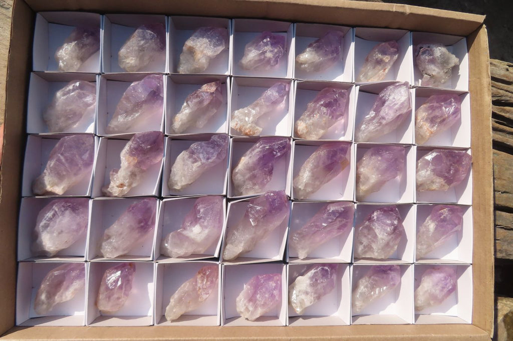 Natural Jacaranda Amethyst Crystals x 35 From Zambia - Toprock Gemstones and Minerals 