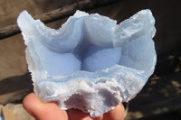 Natural Etched Blue Chalcedony Specimens  x 6 From Malawi - Toprock Gemstones and Minerals 