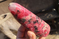 Polished Red Rhodonite Free Forms x 6 From Ambindavato, Madagascar - Toprock Gemstones and Minerals 