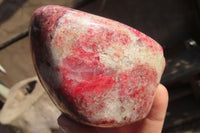 Polished Red Rhodonite Free Forms x 6 From Ambindavato, Madagascar - Toprock Gemstones and Minerals 