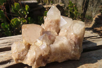 Natural Cascading Smokey Quartz Clusters x 2 From Luena, Congo - Toprock Gemstones and Minerals 