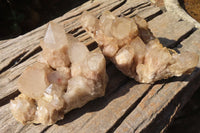 Natural Cascading Smokey Quartz Clusters x 2 From Luena, Congo - Toprock Gemstones and Minerals 