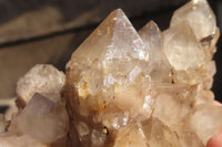 Natural Cascading Smokey Quartz Clusters x 2 From Luena, Congo - Toprock Gemstones and Minerals 