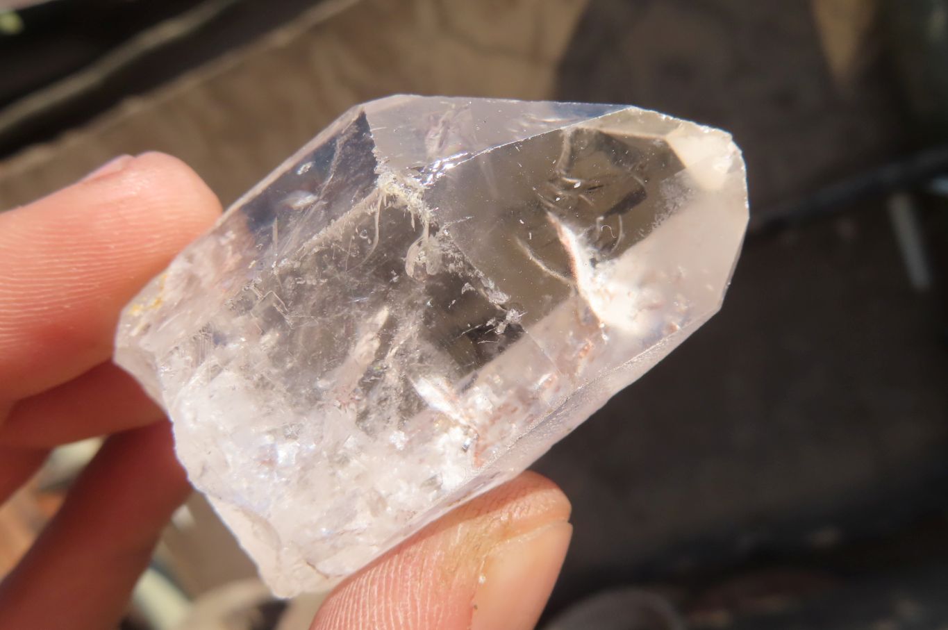 Natural Etched Clear Quartz Crystal Specimens x 35 From Zambia - Toprock Gemstones and Minerals 