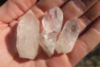 Natural Etched Clear Quartz Crystal Specimens x 35 From Zambia - Toprock Gemstones and Minerals 