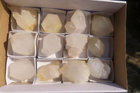 Natural Castle Quartz Crystal Specimens  x 12 From Madagascar - Toprock Gemstones and Minerals 