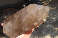 Polished Extra Large Smokey Quartz Point  x 1 From Madagascar - Toprock Gemstones and Minerals 