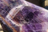 Polished Chevron Amethyst Points x 6 From Zambia - Toprock Gemstones and Minerals 
