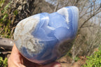 Polished Blue Lace Agate Standing Free Form x 1 From Nsanje, Malawi - Toprock Gemstones and Minerals 