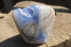Polished Blue Lace Agate Standing Free Form x 1 From Nsanje, Malawi - Toprock Gemstones and Minerals 