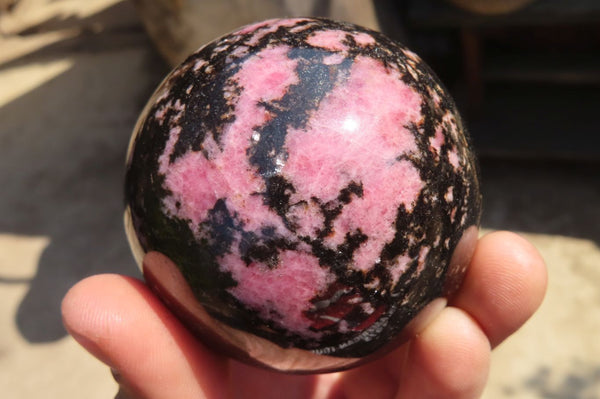 Polished Rhodonite Spheres  x 6 From Ambindavato, Madagascar - Toprock Gemstones and Minerals 