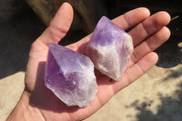 Polished Jacaranda Amethyst Crystals x 12 From Zambia - Toprock Gemstones and Minerals 