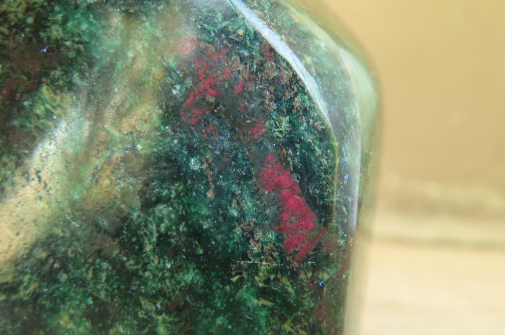 Polished Fluorescent Ruby Corundum In Chrome Verdite Free Forms x 4 From Zimbabwe - Toprock Gemstones and Minerals 