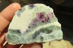 Polished One Side Polished Watermelon Fluorite Pieces  x 12 From Uis, Namibia - Toprock Gemstones and Minerals 