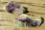 Polished One Side Polished Watermelon Fluorite Pieces  x 12 From Uis, Namibia - Toprock Gemstones and Minerals 