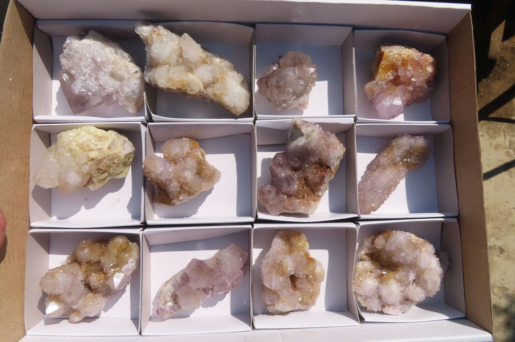 Natural Mixed Spirit Quartz Specimens x 12 From Boekenhouthoek, South Africa - Toprock Gemstones and Minerals 