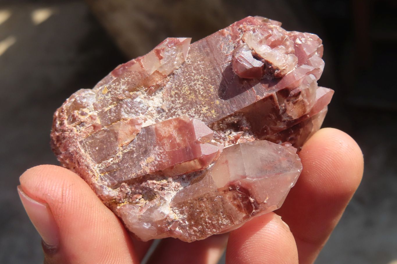 Natural Red Hematite Quartz Specimens  x 24 From Karoi, Zimbabwe - Toprock Gemstones and Minerals 