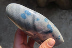 Polished Blue Spotted Spinel Quartz Standing Free Forms x 2 From Madagascar - Toprock Gemstones and Minerals 
