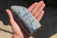 Polished Blue Spotted Spinel Quartz Standing Free Forms x 2 From Madagascar - Toprock Gemstones and Minerals 