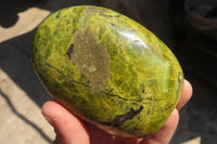 Polished Green Opal Standing Free Forms  x 6 From Madagascar - Toprock Gemstones and Minerals 